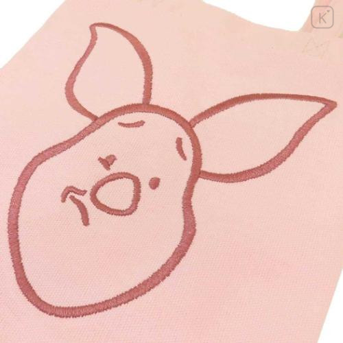 Japan Disney Embroidered Mini Tote Bag - Piglet : Pink - 4