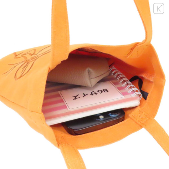 Japan Disney Embroidered Mini Tote Bag - Tigger : Orange - 3