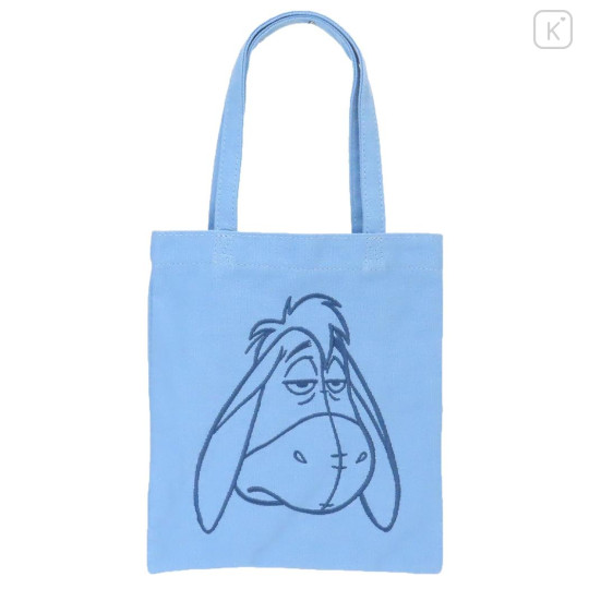 Japan Disney Embroidered Mini Tote Bag - Eeyore : Blue - 1