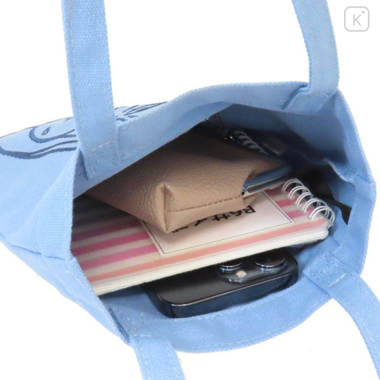 Japan Disney Embroidered Mini Tote Bag - Eeyore : Blue - 3