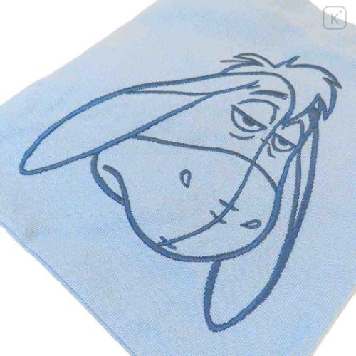 Japan Disney Embroidered Mini Tote Bag - Eeyore : Blue - 4