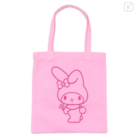 Japan Sanrio Embroidered Mini Tote Bag - My Melody : Pink - 1
