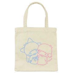 Japan Sanrio Embroidered Mini Tote Bag - Little Twin Stars : Beige