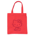 Japan Sanrio Embroidered Mini Tote Bag - Hello Kitty : Red - 1