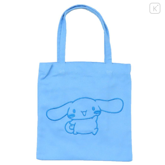 Japan Sanrio Embroidered Mini Tote Bag - Cinnamoroll : Blue - 1
