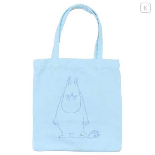 Japan Moomin Embroidered Mini Tote Bag - Moomintroll : Blue - 1