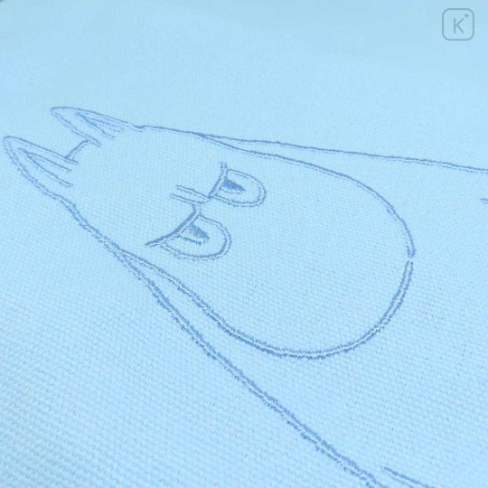 Japan Moomin Embroidered Mini Tote Bag - Moomintroll : Blue - 2