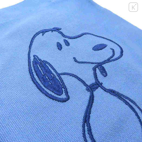 Japan Peanuts Embroidered Mini Tote Bag - Snoopy : Deep Blue - 2