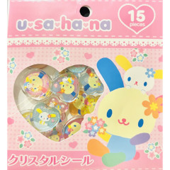 Japan Sanrio Sparkly Marble Sticker Flakes - Usahana : Happy
