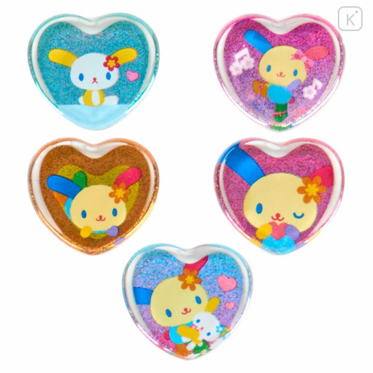 Japan Sanrio Sparkly Marble Sticker Flakes - Usahana : Happy - 3