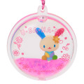Japan Sanrio Floating Sequins Keychain - Usahana : Smile - 3