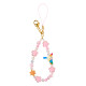 Japan Sanrio Beaded Hand Strap Phone Charm - Usahana : Flower
