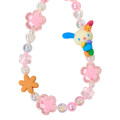 Japan Sanrio Beaded Hand Strap Phone Charm - Usahana : Flower - 2