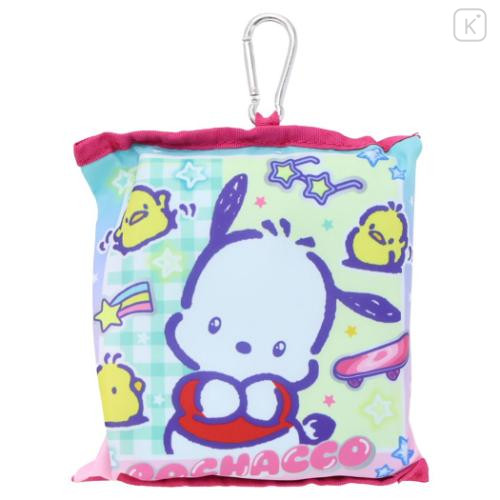 Japan Sanrio Tote Bag With Pouch Carabiner - Pochacco : Heart-pounding Memories Heisei Retro - 4