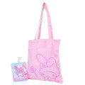 Japan Sanrio Tote Bag With Pouch Carabiner - My Melody : Heart-pounding Memories Heisei Retro - 1