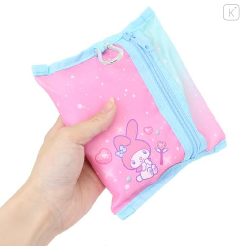 Japan Sanrio Tote Bag With Pouch Carabiner - My Melody : Heart-pounding Memories Heisei Retro - 5