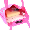 Japan Sanrio Tote Bag With Pouch Carabiner - Hello Kitty : Heart-pounding Memories Heisei Retro - 3