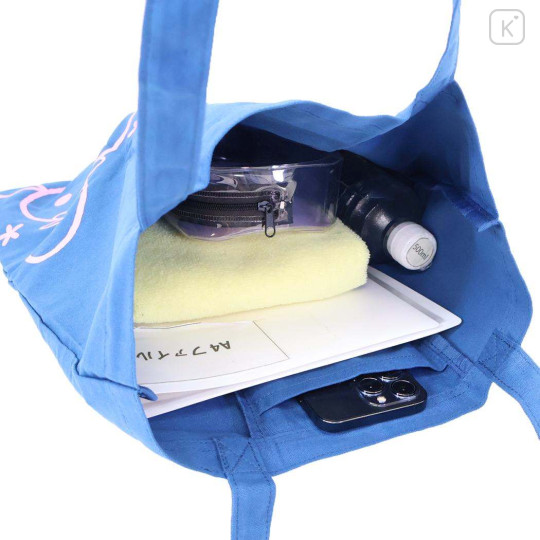 Japan Sanrio Tote Bag With Pouch Carabiner - Usahana : Heart-pounding Memories Heisei Retro - 3