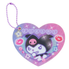 Japan Sanrio Slide Mirror - Kuromi : Heart-pounding Memories Heisei Retro Sparkly