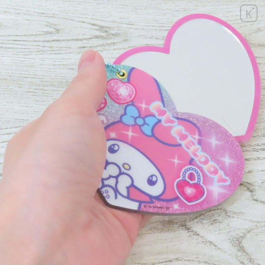 Japan Sanrio Slide Mirror - My Melody : Heart-pounding Memories Heisei Retro Sparkly - 2