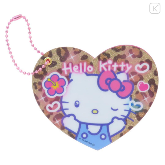 Japan Sanrio Slide Mirror - Hello Kitty : Heart-pounding Memories Heisei Retro Sparkly - 1