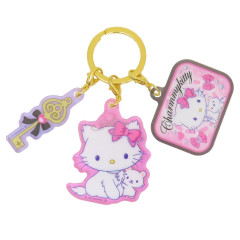 Japan Sanrio Acrylic Keychain 3 Charm - Charmmy Kitty : Heart-pounding Memories Heisei Retro