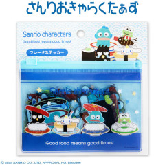 Japan Sanrio Flake Sticker with Slider Case - Hapidanbui Boys Sushi