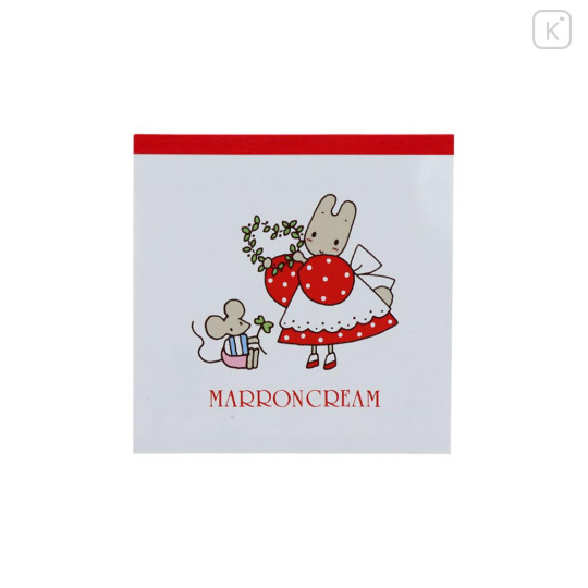 Japan Sanrio Square Memo - Marron Cream : Vintage Retro White - 1