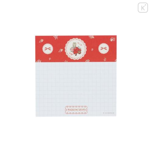 Japan Sanrio Square Memo - Marron Cream : Vintage Retro White - 4