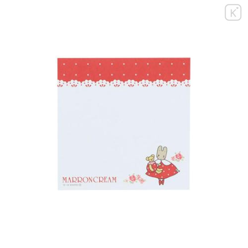 Japan Sanrio Square Memo - Marron Cream : Vintage Retro White - 5