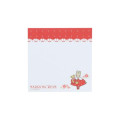 Japan Sanrio Square Memo - Marron Cream : Vintage Retro White - 5