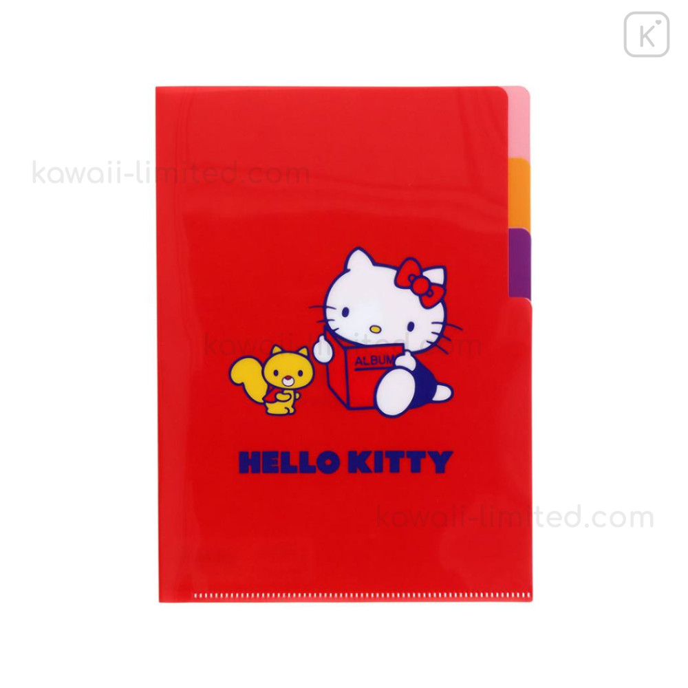 Japan Sanrio 3 Pockets A5 Index File - Hello Kitty : Vintage Retro