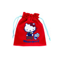 Japan Sanrio Embroidered Drawstring Bag - Hello Kitty : Vintage Retro - 3