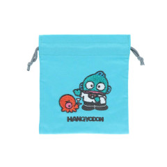 Japan Sanrio Embroidered Drawstring Bag - Hangyodon : Vintage Retro