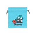Japan Sanrio Embroidered Drawstring Bag - Hangyodon : Vintage Retro - 1