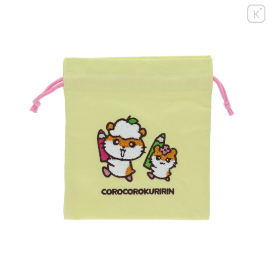 Japan Sanrio Embroidered Drawstring Bag - Corocorokuririn : Vintage Retro - 1