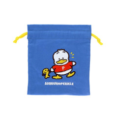 Japan Sanrio Embroidered Drawstring Bag - Pekkle : Vintage Retro
