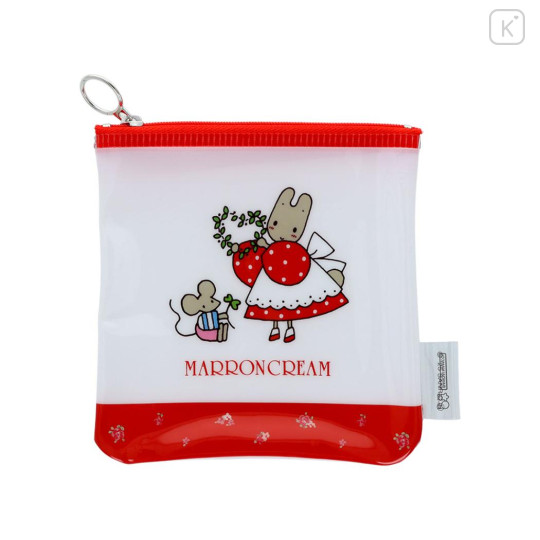 Japan Sanrio Flat Mini Pouch - Marron Cream : Vintage Retro - 1
