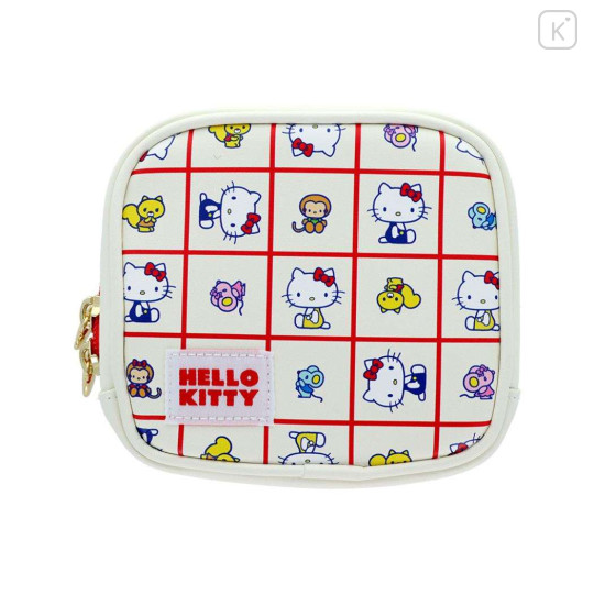Japan Sanrio Square Cosmetic Pouch - Hello Kitty : Vintage Retro - 1