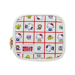 Japan Sanrio Square Cosmetic Pouch - Hello Kitty : Vintage Retro
