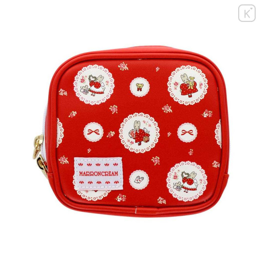 Japan Sanrio Square Cosmetic Pouch - Marron Cream : Vintage Retro - 1