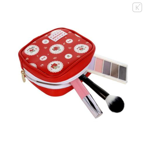 Japan Sanrio Square Cosmetic Pouch - Marron Cream : Vintage Retro - 4