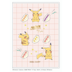 Japan Pokemon B6 Planner Monthly Schedule Book - Pikachu : Sandwich 2026