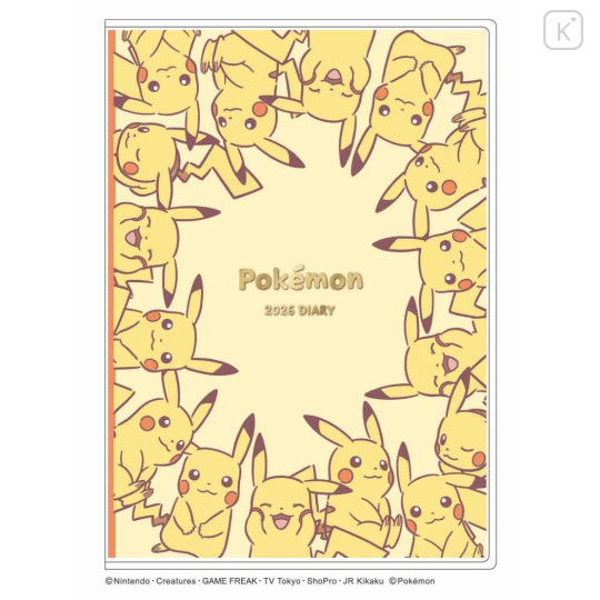 Japan Pokemon A6 Planner Monthly Schedule Book - Pikachu : 2026 - 1