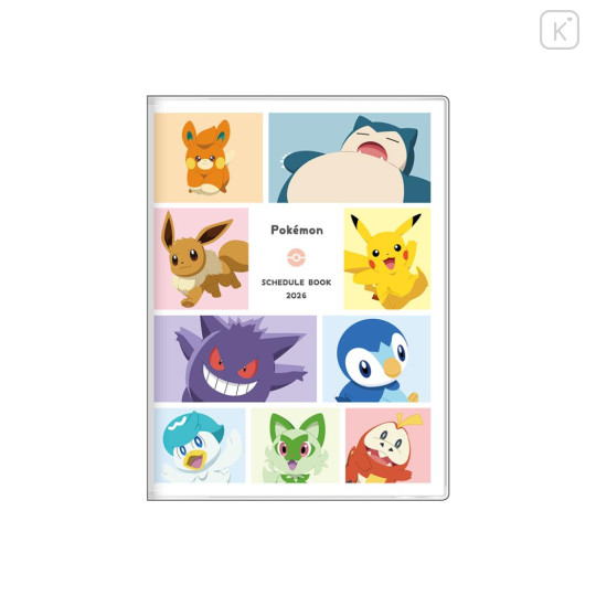 Japan Pokemon A6 Planner Monthly Schedule Book - Characters 2026 - 1