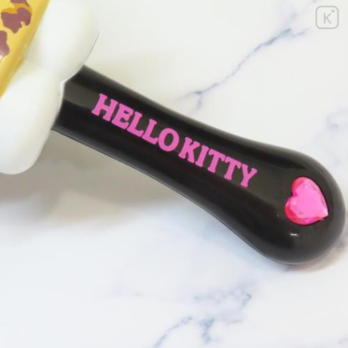 Japan Sanrio Hair Brush - Hello Kitty : Leopard Brown Black - 4