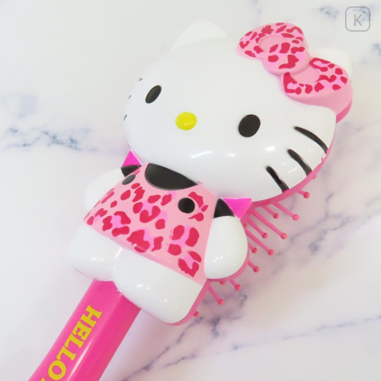 Japan Sanrio Hair Brush - Hello Kitty : Leopard Pink - 3
