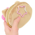 Japan Sanrio Mascot Mini Pouch with Carabiner - Hello Kitty : Tan Swimsuit Party Pink - 2