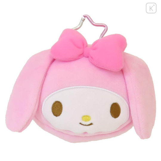 Japan Sanrio Mascot Mini Pouch with Carabiner - My Melody : Smile - 1