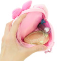 Japan Sanrio Mascot Mini Pouch with Carabiner - My Melody : Smile - 3